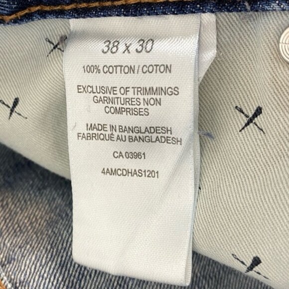 Denver Hayes Straight Jeans 38 X 30 100% Cotton Medium Wash Blue Mid Rise - Picture 8 of 12